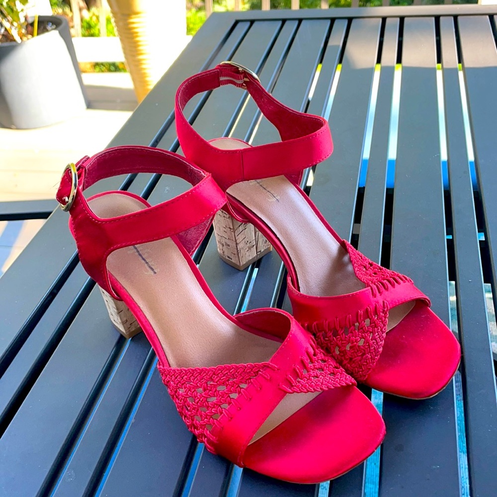 Farylrobin Red healed sandals.